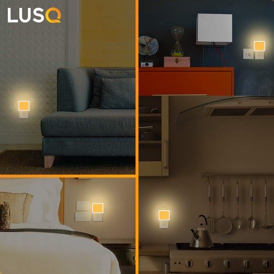 LUSQ LED Night Light installed in various rooms