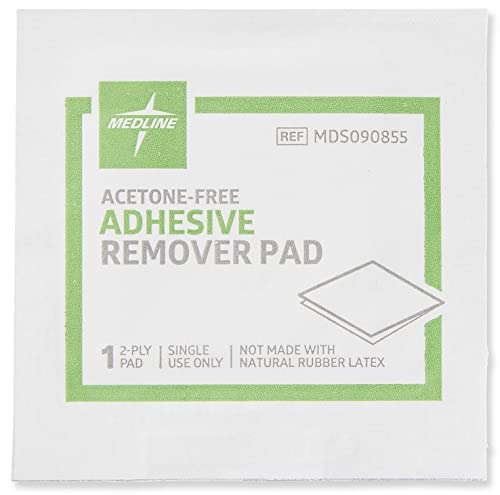 Medline Adhesive Remover Pad, Acetone-Free, Sterile 2-Ply Pad, 100 Count (Pack Of 10) #TOP3