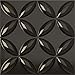 Ekena Millwork 19 5/8"W x 19 5/8"H Wallflower EnduraWall Decorative 3D Wall Panel, Charcoal (Covers 2.67 Sq. Ft.