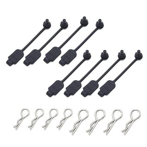 Naugan 8 PCS RC Car Body Clip Rubber Retainer Shell Fixed Buckle Lock 8301 Replacement Spare Parts for Arrma 1/8 1/10 1/16 Vehicles