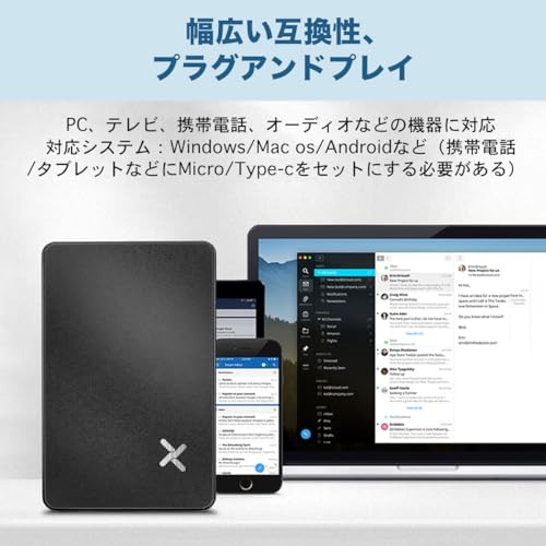 【整備済み品】ポータブルハードディスク 2.5インチ USB3.0 ハードディスク ポータブルHDD 超薄型PC/Mac対応 500GB