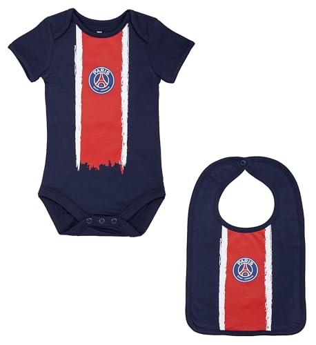 PSG Body Bavoir bébé garçon Collection Officielle Paris Saint Germain - 12 Mois