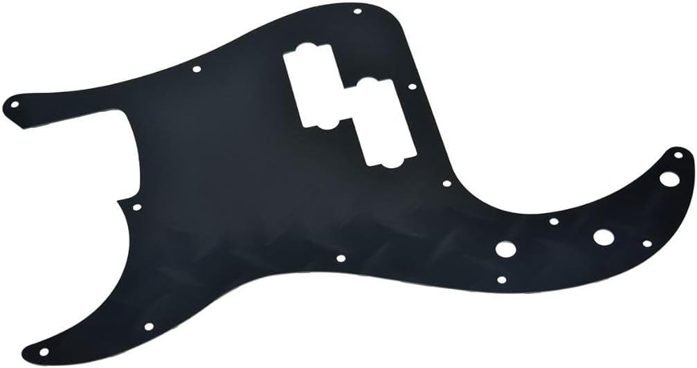 KAISH Premium 13-Hole Metal Diamond Plate Modern Style Standard Precision P Bass Pickguard Aluminium Anodized PB Pickguard for American FD P Bass Black image 4