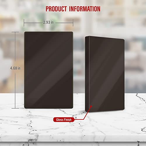 ENERLITES Screwless Blank Wall Plate, Child Safe Blank Device Outlet Cover, Standard Size, 1-Gang 4.68" x 2.93", Polycarbonate Thermoplastic, UL Listed, SI8801-BR, Glossy, Brown by ENERLITES - Image 2