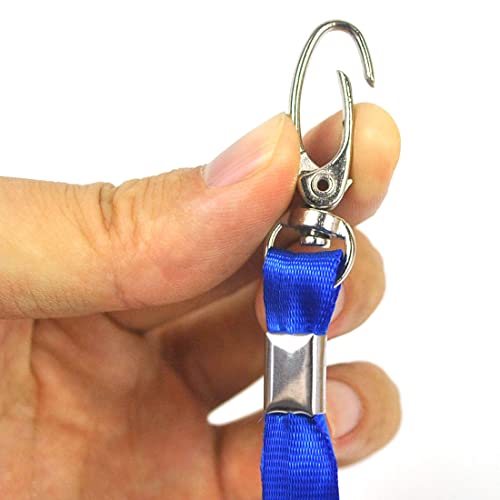 Bird Fiy BF1707151F Blue Lanyards 50Pcs Nylon Bulk Lanyard For Id Badges,Badge Lanyards Swivel Hooks Clips Great thumb #3