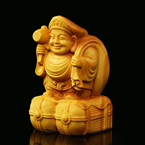 Amazon｜大黒天 置物 木製 仏像 木彫り 七福神 福徳 財運 五穀豊穣 