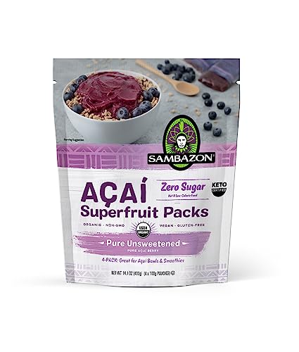Sambazon (Amazonfresh) Organic Unsweetened Acai Superfruit Packs, 14.1 Oz #TOP2