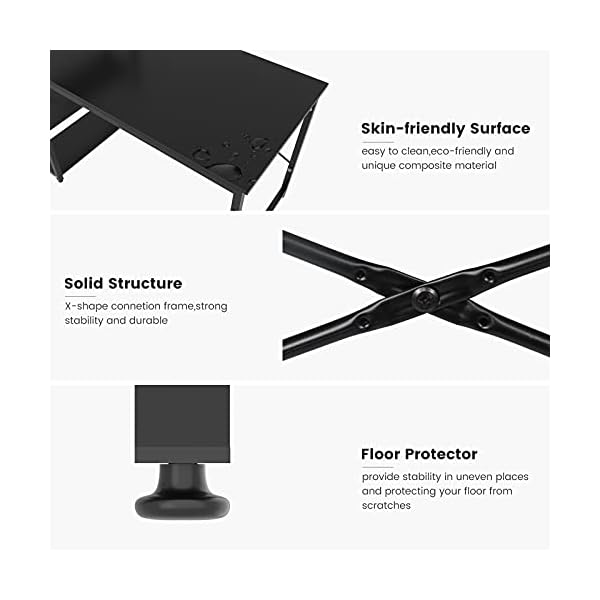 Dripex 4 Tier Shelving Computer Desk Home Office Desks Student PC Workstation Laptop Table - Image 4