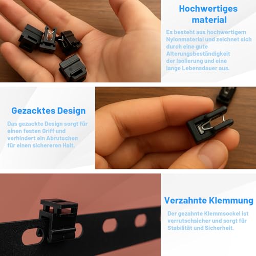 Kabelbinder Halter, Kabelschellen, 30 Stück Cable Tie Holder mit Clip für Kabelmanagement, Büro, Haushalt, Auto, Werkstatt