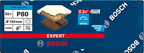 Bosch EXPERT 2608900919 EXPERT Abrasif C470 Best for Wood and Paint diamètre 150 mm grain 80 8 trous 50x - vue 3