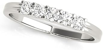 Shared Prong Half Eternity Ring | 0.25ct to 2.00ct D/VVS Lab Diamond | 9K/18K Gold & 950 Platinum | UK Hallmarked | Gift for Women