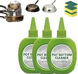 Detergente per macchie e grasso sul fondo della pentola; pasta per la rimozione dei segni bruciati; detergente versatile e potente per pentole, padelle, teglie e griglie