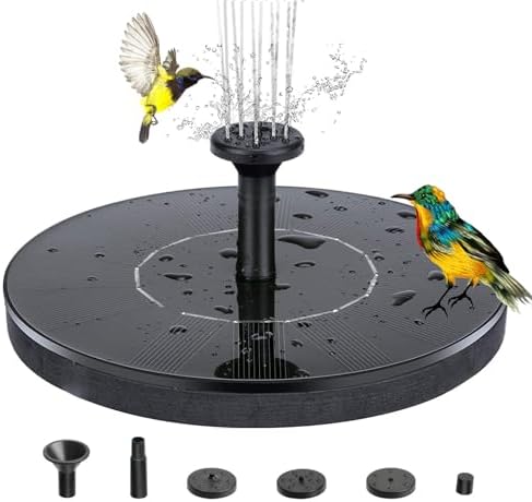 Solar Springbrunnen Verbesserter, 16cm Solar Teichpumpe mit 6 Effekte