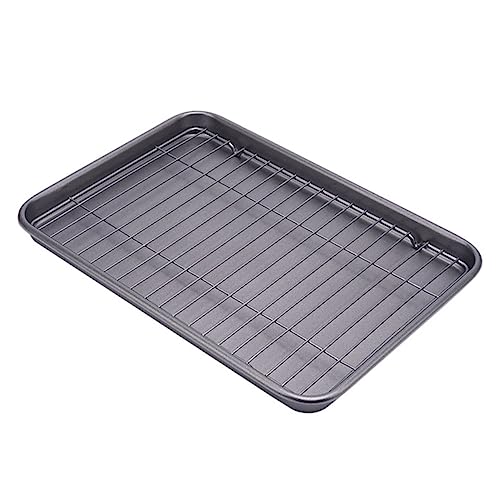 ibasenice 1set Rectangular Baking Pan with Rack Heavy-duty Cooking Tray for Cookies Cakes and Roasting Vegetables for Home and Restaurant Use Stargazing
