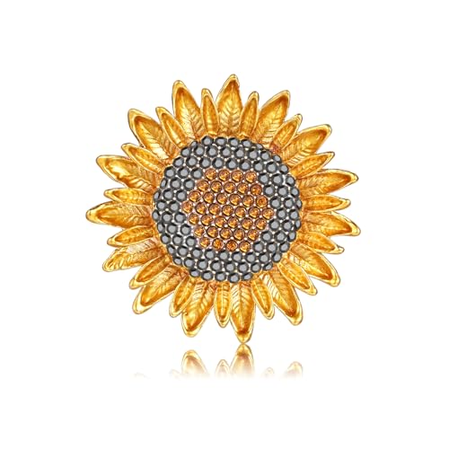 Image of Enamel Brooch Pin For Women Men, Vintage American Flag Crystal Lapel Pin, Christmas Brooch Suit Dress Clips Accessory Gift