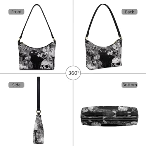 Lotusorchid Ladies Shoulder Bags and Handbags, Women PU Leather Hobo Handbag Shoulder Purse for Daily Use4