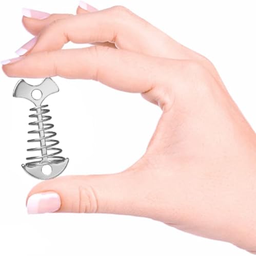 Miniatura 4 de Juego de 10 estacas para tienda de campaña de espina de pescado, aleación de aluminio, resistente al viento, con hebilla de resorte, para