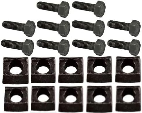 Mobile Home Axle Wheel Bolt (Course Thread) w/Rim Clamps 10 Pack