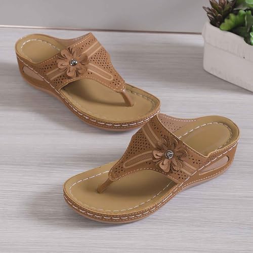 Chaussures ouvertes pour l'intérieur et l'extérieur avec semelle compensée - 5