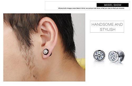 Fashion Earrings Titanium Steel Aaa Rhinestone Stud Earrings For Women/Men #TOP6