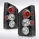 Autozensation Compatible with 2005-2012 Nissan Pathfinder, Left + Right Pair Assembly, Black Housing Clear Lens Tail Lights