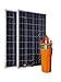 Produktbild DC HOUSE 24 Volt Solarstrom-Wasser-System: 2pcs 100W polykristalliner PV-Sonnenkollektor + 1pc 24V rostfreier Schmutzfänger-versenkbare Solarwasserpumpe