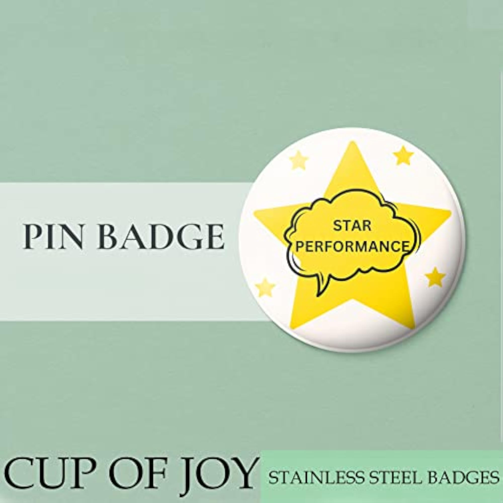 Joy Star Performance Round Button Badges