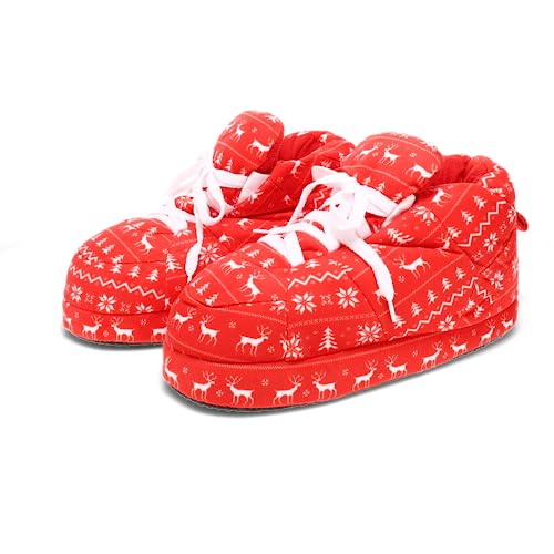 Image of Happy Feet Slippers Standard Sneaker Slippers for Men, Women, and Kids - Women Shoes, Gifts for Women, As Seen on Shark Tank - Classy Oversized House Slippers for Women with Non-Slip Rubber Soles