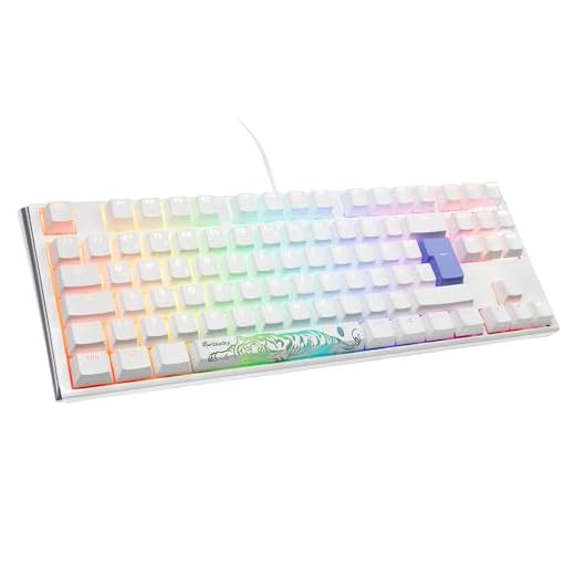 Ducky One 3 Classic, TKL 80%, Cherry Red, RGB, Blanc - Layout Italien