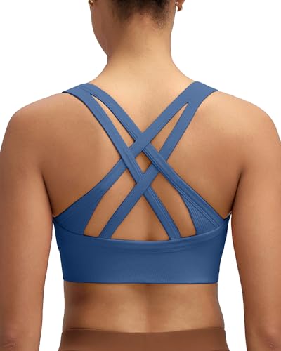 Image of RUNNING GIRL Sports Bra for Women High Support, Criss-Cross Back Padded Strappy Sports Bras Yoga Bra with Removable Cups