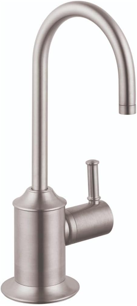 hansgrohe Talis C Stainless Steel Beverage Kitchen Faucet, Kitchen Water Filter Faucet, Faucet for Kitchen Sink, Stainless Steel Optic 04302800