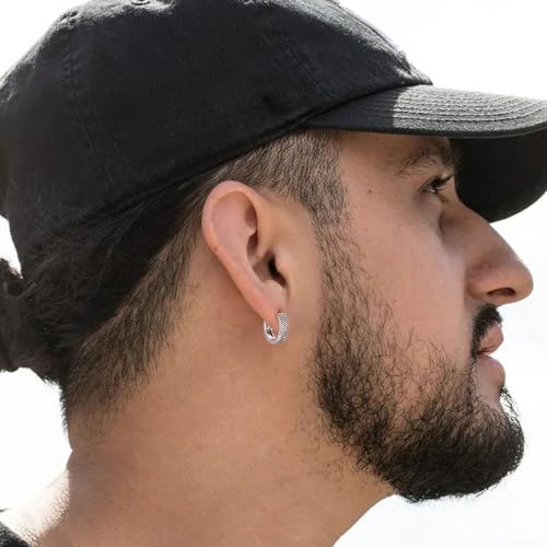 Pendientes de aro de nudo celta en plata de ley 925 unisex con acabado artesanal 5