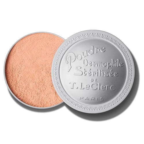 Image of T.LeClerc DERMOPHILE Loose Rice Powder - Jumbo Size - Long-Lasting Mattifying Setting Powder - Natural Finish for All Skin Types (CHAIR AMBREE, 25G)