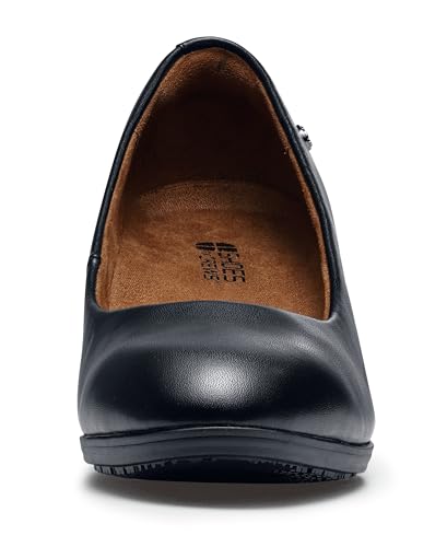 Shoes for Crews Olivia, Women's Slip-Resistant High Heel Dress Shoes for Work, Water Resistant, Women's Heel Pumps Comfortable Flight Attendant Shoes4