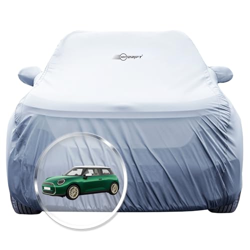 Image of NEODRIFT 'SilverTech' Car Cover for BMW Mini Cooper 3D Non-Conv. Back Ant (100% Water-Resistant, All Weather Protection, Tailored Fit, Precision-Fit & Breathable Fabric) (Colour: Silver)