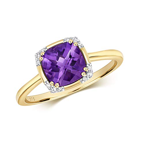 Bague femme or jaune et diamant, l'éclat d'une améthyste pour révéler votre poésie intérieure