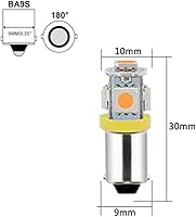 Vista 4 de BlyilyB - Juego de 12 bombillas LED anaranjadas BA9 BA9S 53 57 1895 64111 para placa de matrícula, puerta lateral, luces de cortesía interiores