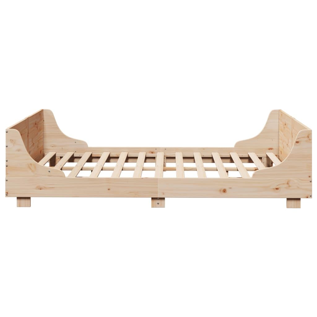 Hothingwell Telaio del letto senza materasso 140 x 200 cm in legno massello di pino | Doghe In Controsoffitto, Testina Funzionale, Ripartizione Del Peso, Aspetto Rustico