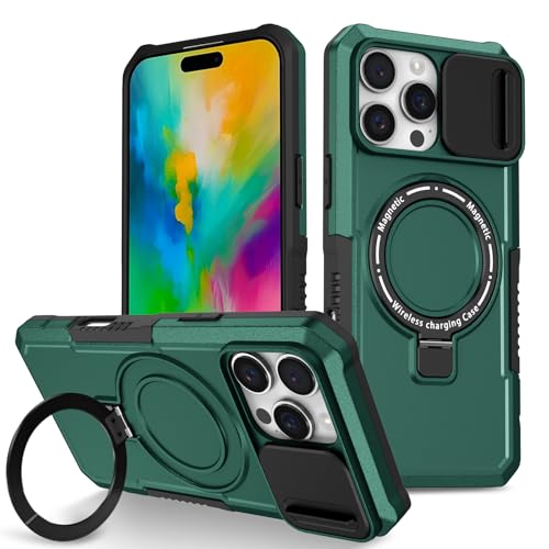 Funda magnética Samsung S25抗震 que soluciona las caídas con soporte trasero verde