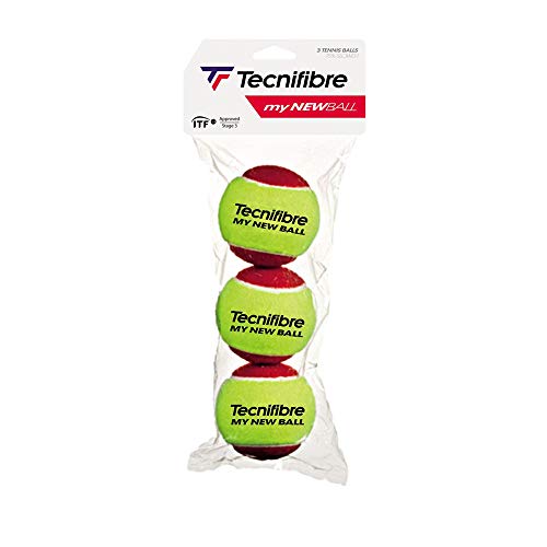 Tecnifibre - Pelotas de Tenis - Bolsa de 3 Pelotas de Tenis de Espuma MY New Ball, Amarillo