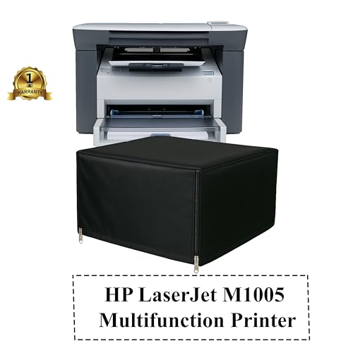 Image of VONBAER Chain Printer Cover for HP LaserJet M1005 MFP - Black, Zipper Front - Back / Washable /Dust Proof