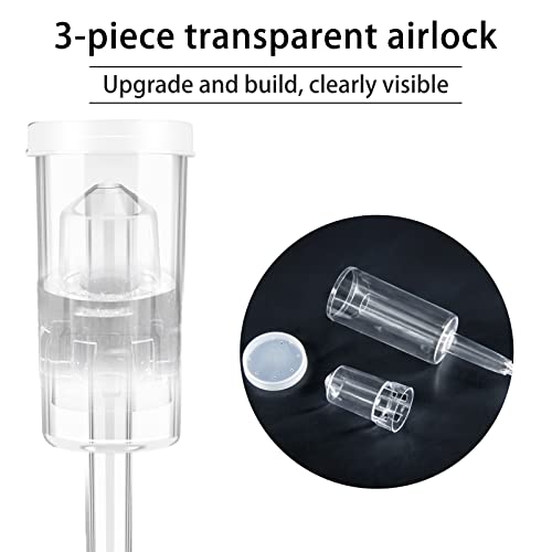 Airlocks For Fermenting, Brewing Supplies, Super Transparent Upgraded Version Of 5 Fermentation Airlock 20 Airlock Grommets, Used For Brewing Wine, Beer, Sauerkraut, Pickles, Etc #TOP4