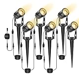 ▶Superhelle Spike Leuchten: 6 er Set 3W 12V Landschaftsbeleuchtung mit dem neuesten LED COB Chip Design (CRI≥80). Jede LED-Leuchte bietet eine Leistung von 280 Lumen und eine Gesamtleistung von 1680 Lumen. Das Landschaftsbeleuchtungsset bietet ausreichend warmweiße Beleuchtung und Dekoration für Ihren Garten, Ihren Weg, Ihren Garten und Ihren Zaun.