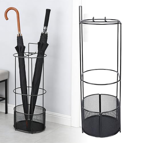 Paragüero de metal para un drenaje eficaz ideal para tienda escuela y hogar 3