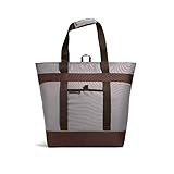 Rachael Ray H Jumbo ChillOut Thermal Tote Bag for Grocery Shopping, Transport Cold or Hot Food, Extra-Large Capacity, Insulated, Reusable, 22.5' X 8' X 17.5', Sea Salt Grey