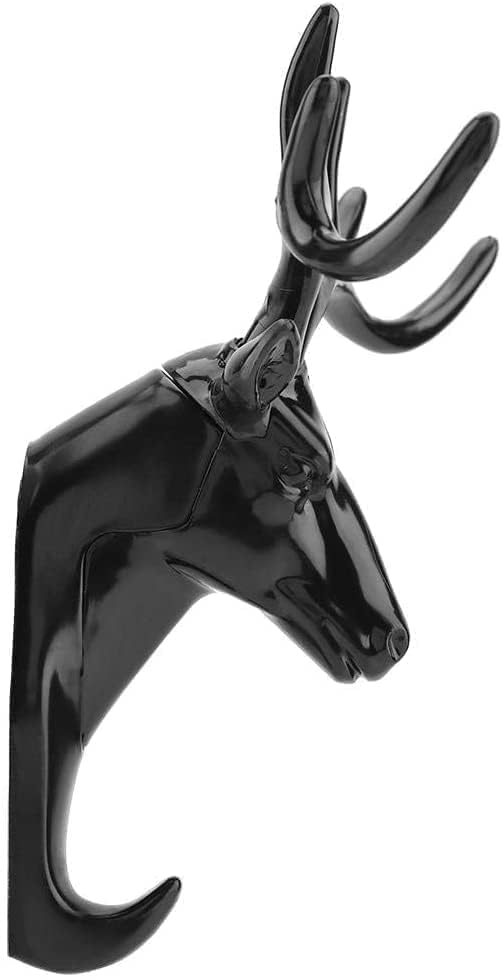 Image of Zainah Deer Head Shape Key Holder Self Adhesive Key Stand, Wall Mounted Hanging Hook Stylish Key Hanger for Home Decor, Sticky Holder, Pack of 1