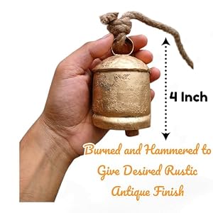 Christmas Decorations Indoor Christmas Garland Home Decor of Brass Bells Door Chime Cow Bell Harmony Rustic Vintage Wall Hanging Decor Wreath Outdoor Door Bell
