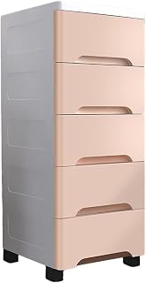 Gabinete de almacenamiento de plástico de gran capacidad para armario infantil, cajones multicapa para sala de estar, dormitorio y organización de habitación infantil, color rosa, 3 capas