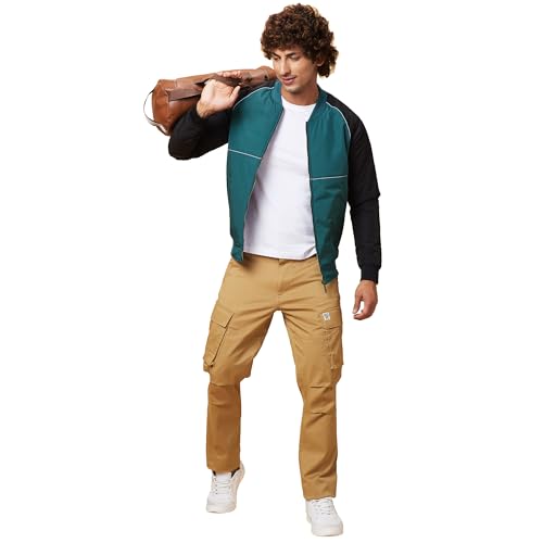 Image of Being Human Green Regular Fit Long Sleeves Men's Jacket Clothing