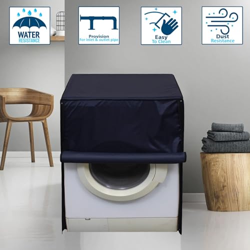 Image of Wings Star Front Load Washing Machine Cover Suitable for Bosch 5.5 kg, 6 kg (50X63X81 CMS, Blue)